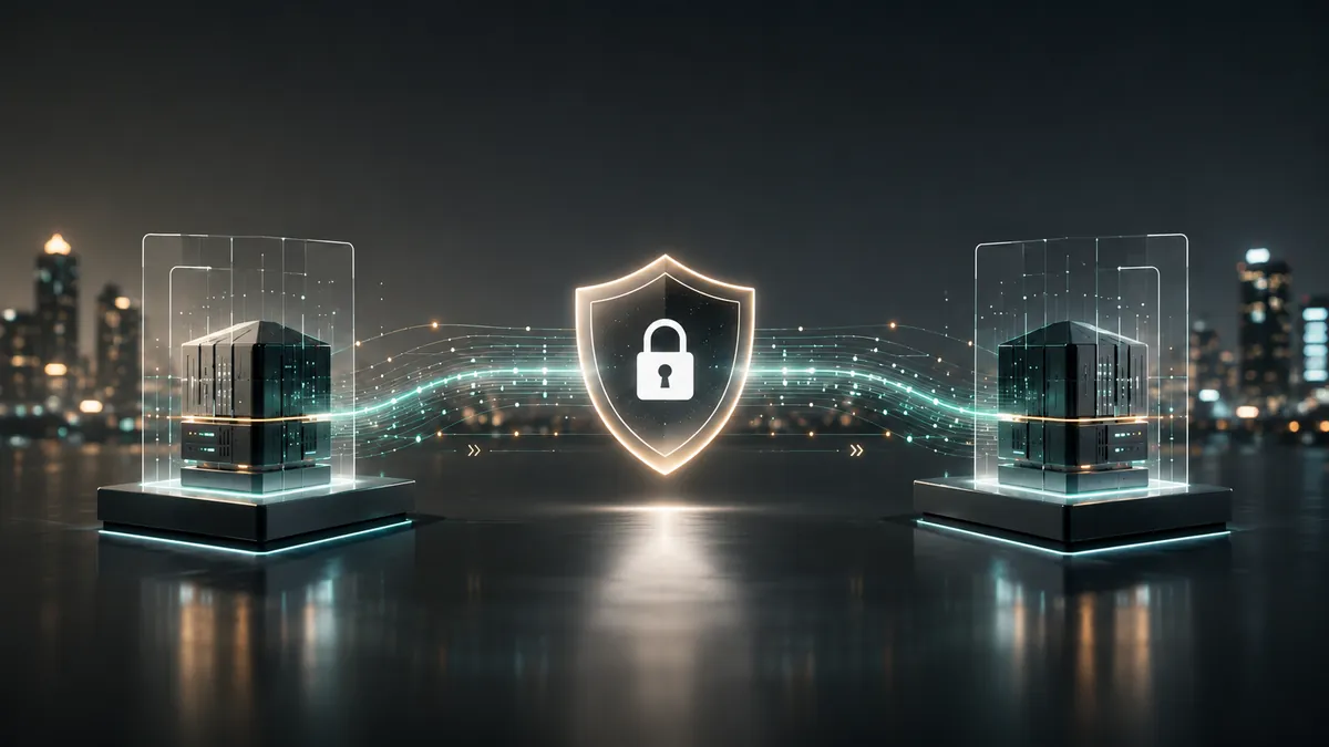 Secure and trusted online connection graphic
